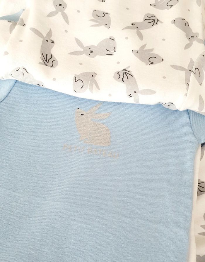 Pyjama + bodies Petit Bateau - 12M - photo numéro 3