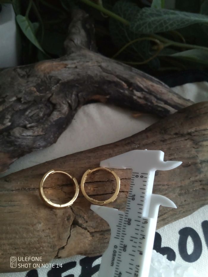 Créoles dorées avec zircons - photo numéro 3