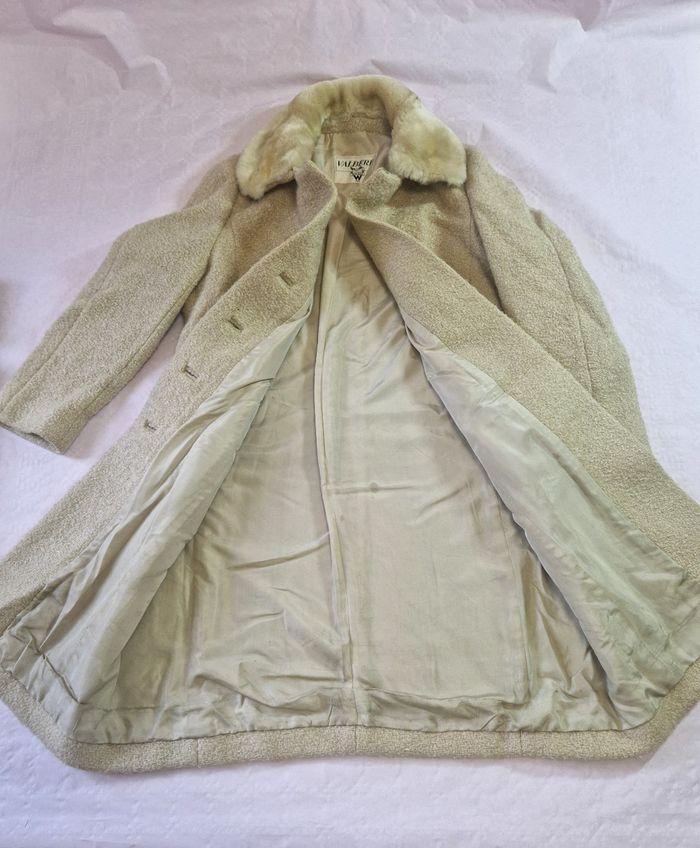 Manteau long  , hiver  , femme , teddy  , Valbère  , vintage  , taille M - photo numéro 3