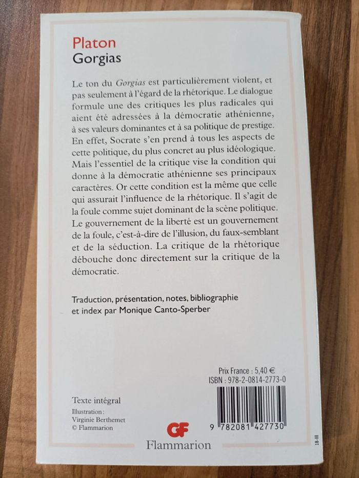 Livre Platon philosophie Gorgias - photo numéro 7