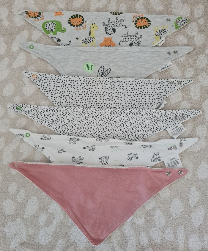 Lots de 6 petits bavoirs - photo numéro 2