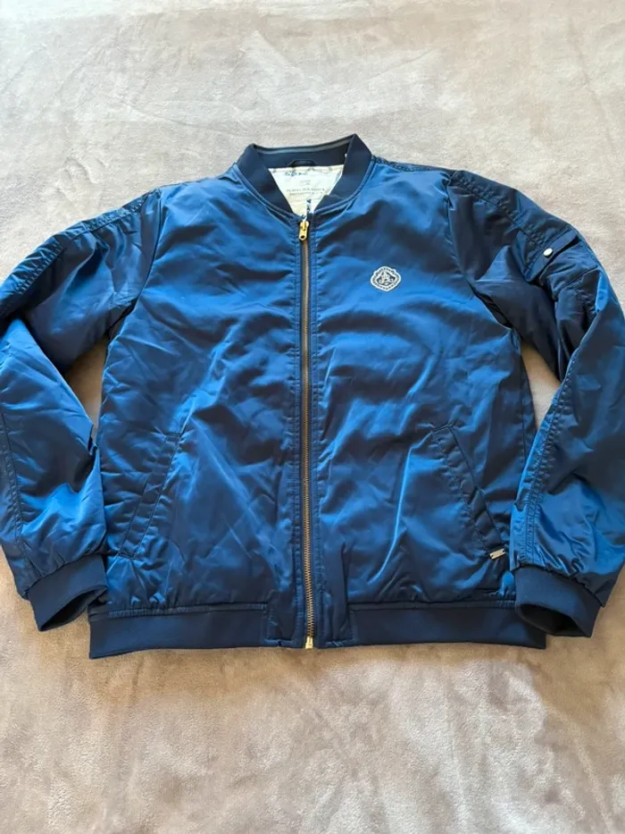 Blouson bleu Scotch & soda taille 16 ans garçon en très bon état - photo numéro 9