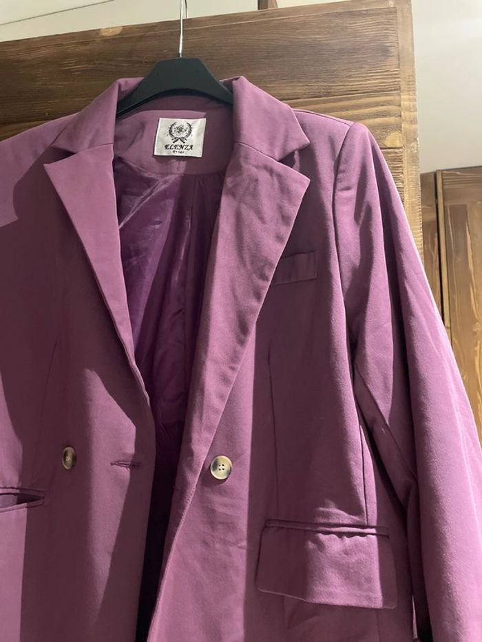 Veste de blazer oversized violet - photo numéro 2
