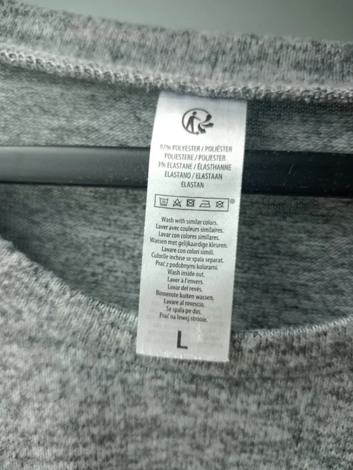 Pull gris à sequins L - photo numéro 4