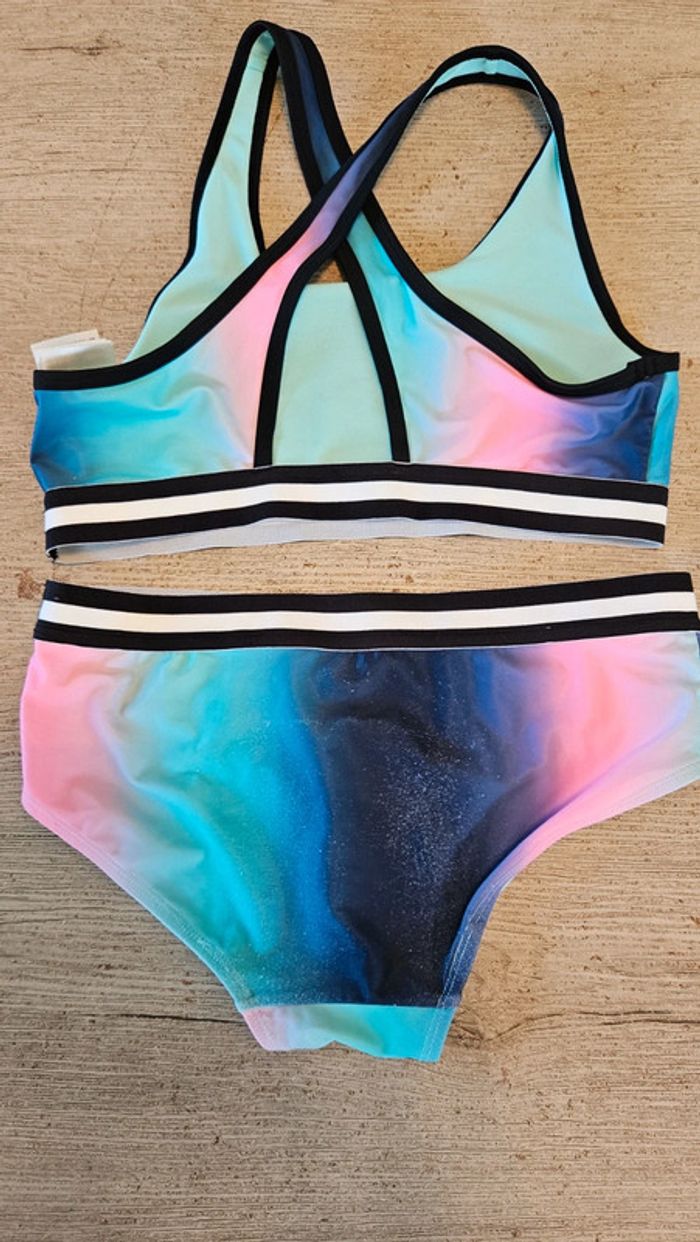 Bikini fille, style brassière, coloré, H&M, taille 12 à 14 ans - photo numéro 5