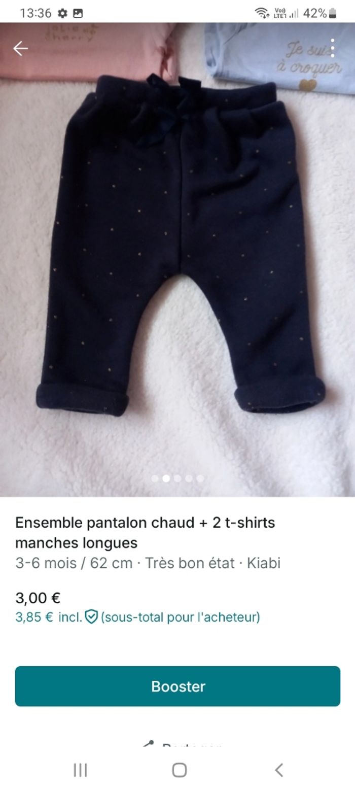 Ensemble fille 3 mois - photo numéro 2