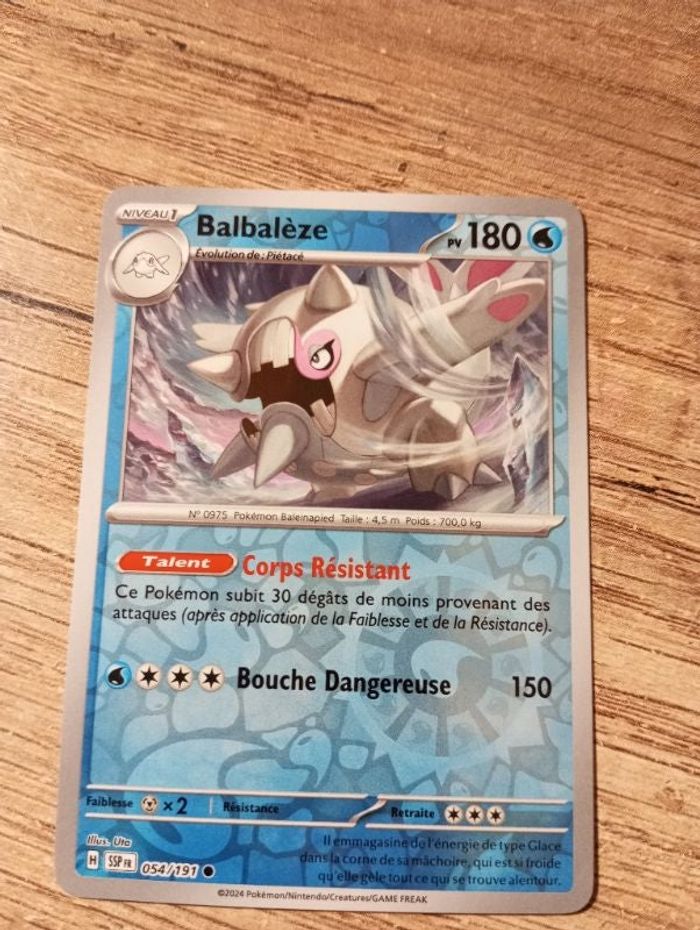 Carte pokémon "Balbalèze