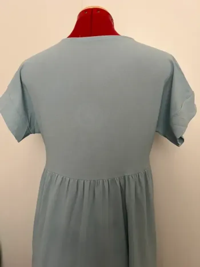 Robe longue volants bleu ciel - photo numéro 5