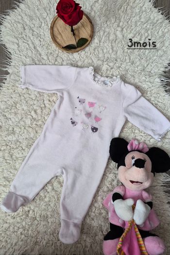 Pyjama rose Okaidi - 3mois 