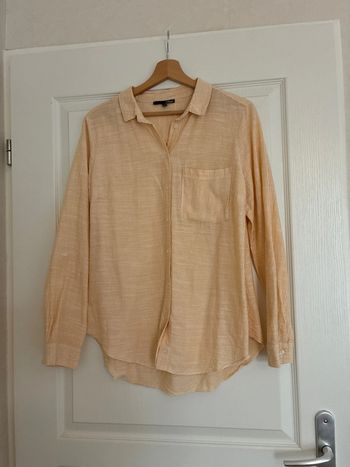 Chemise rayée Etam jaune et blanche