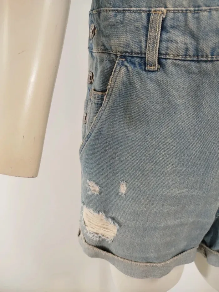 Salopette short en Jean femme - Taille 38 M - A169 - photo numéro 14