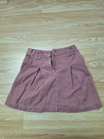 Jupe en velours 6 ans rose