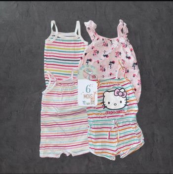 Combishort fille multimarque / 6 mois / Bon état