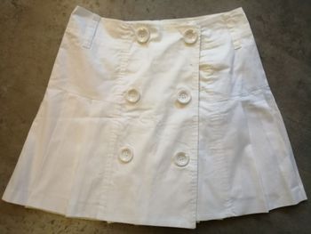 Jupe Plissée Portefeuille Blanche Taille 38-40