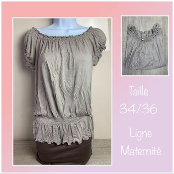 Haut été beige maternité - taille 34/36
