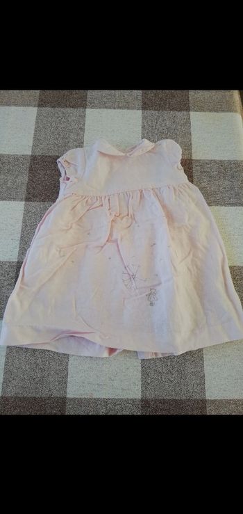 Robe 12 mois manches courtes rose pâle