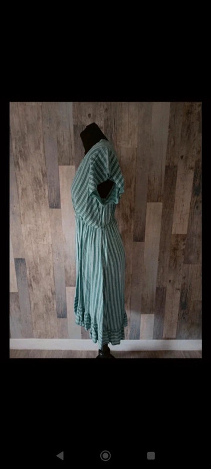 Robe neuve en viscose Bleu/vert - photo numéro 3