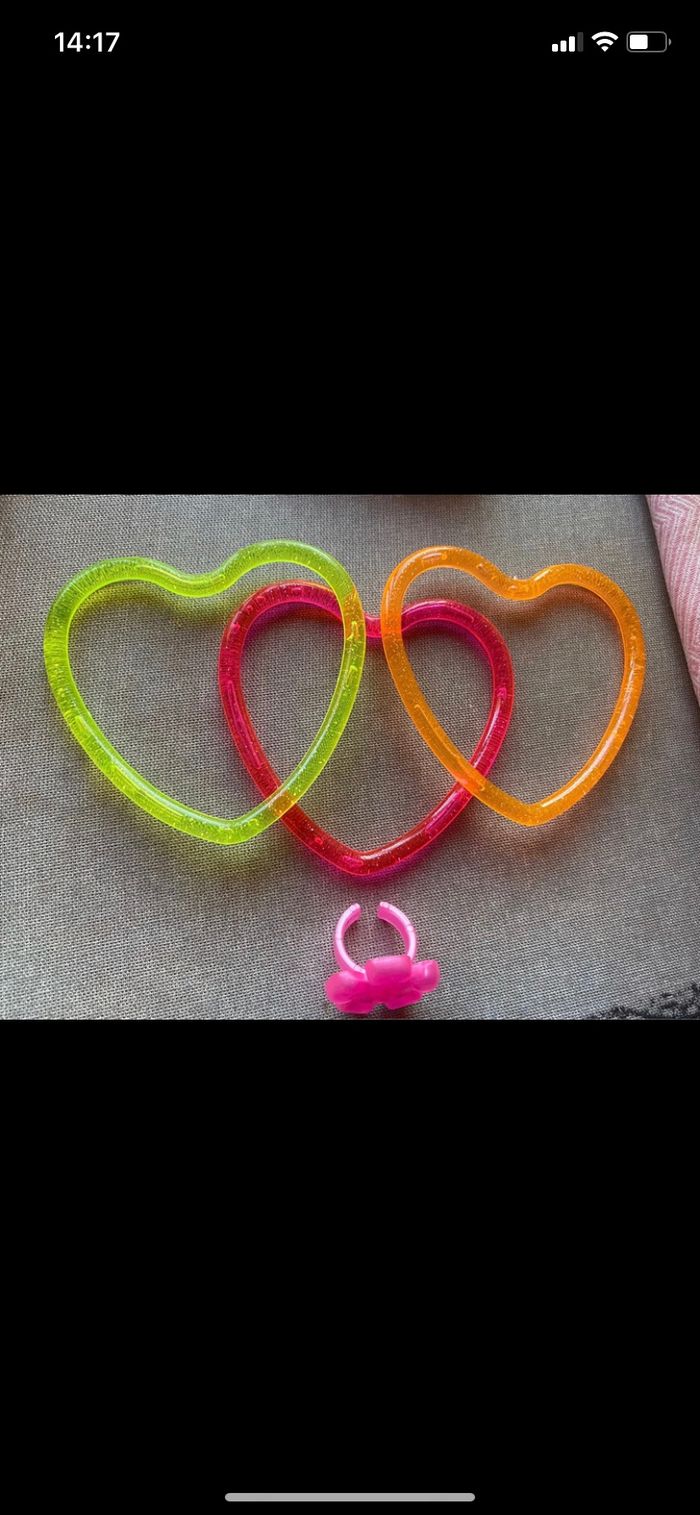 Bracelet coeur et bague pour enfant fille