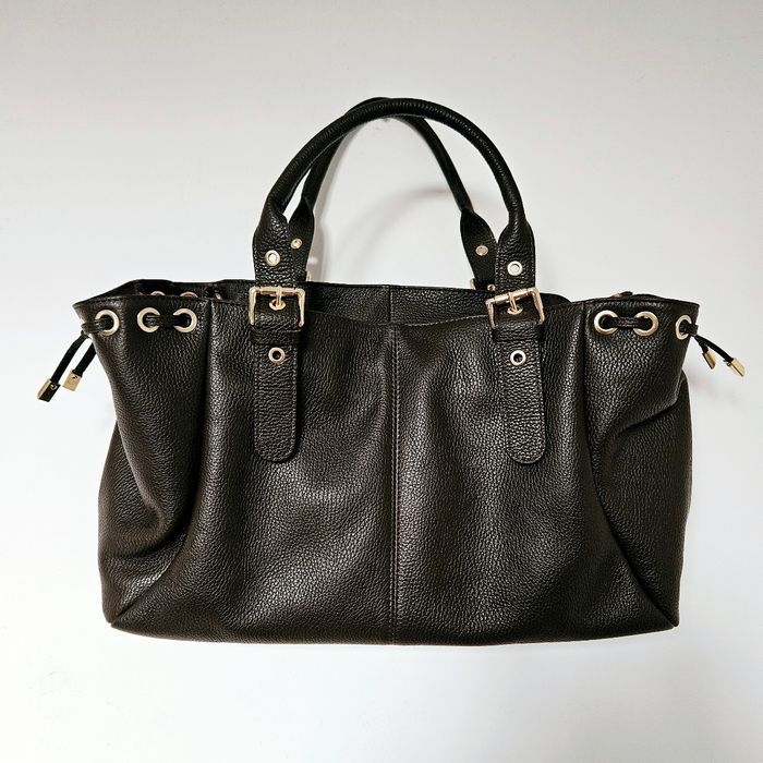 🇮🇹Sac a main 100% Cuir  Daim Chocolat verapelle🇮🇹 The genuine leather neuf