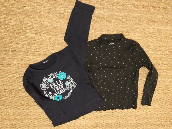 Lot 2 t-shirt manches longues 8 ans
