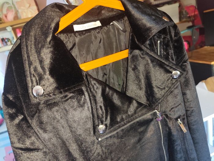 Veste manteau velours noir taille 16/S/36 - photo numéro 3