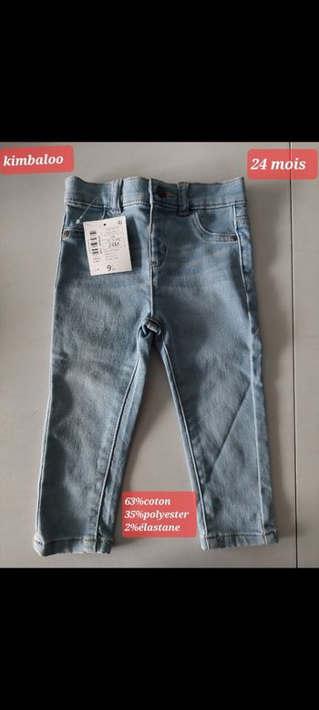 Jean serré fille 24 mois