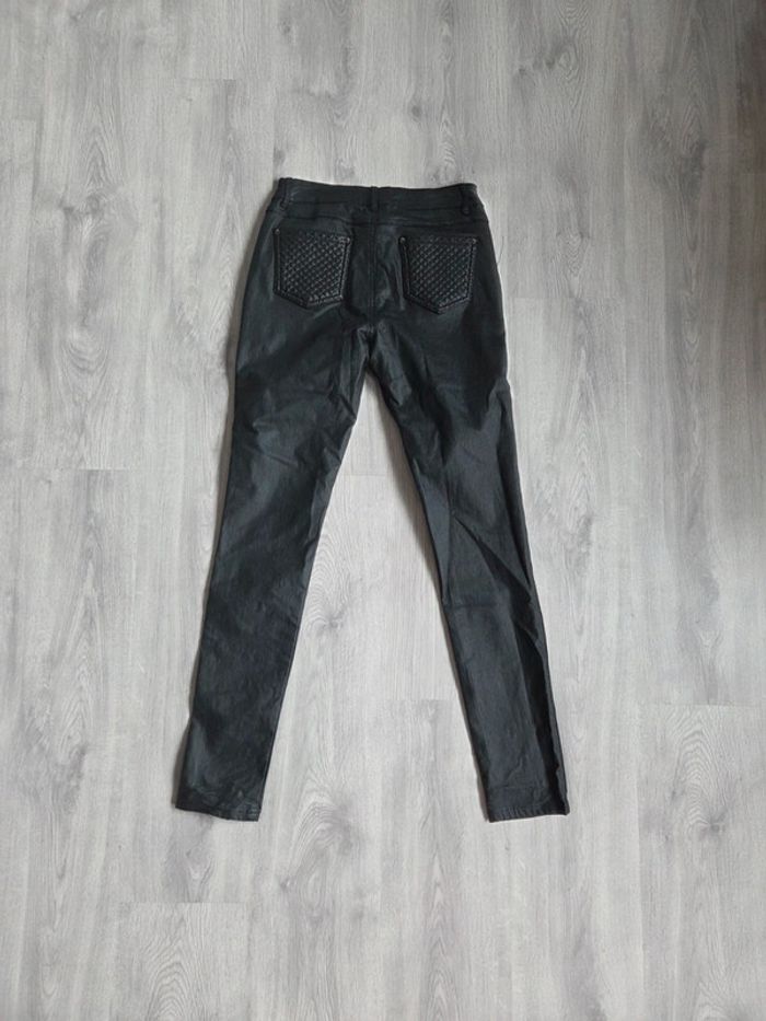 Pantalon noir style cuir onado - taille m - photo numéro 7