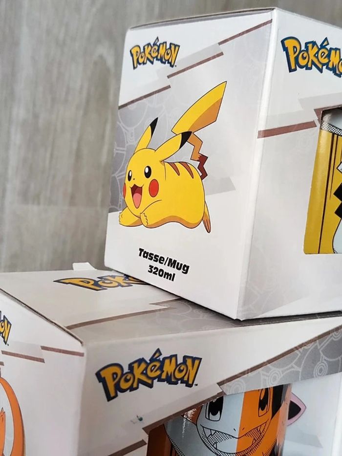 Lot de 5 tasses Mugs Pokémon 320 ml neuves - photo numéro 3