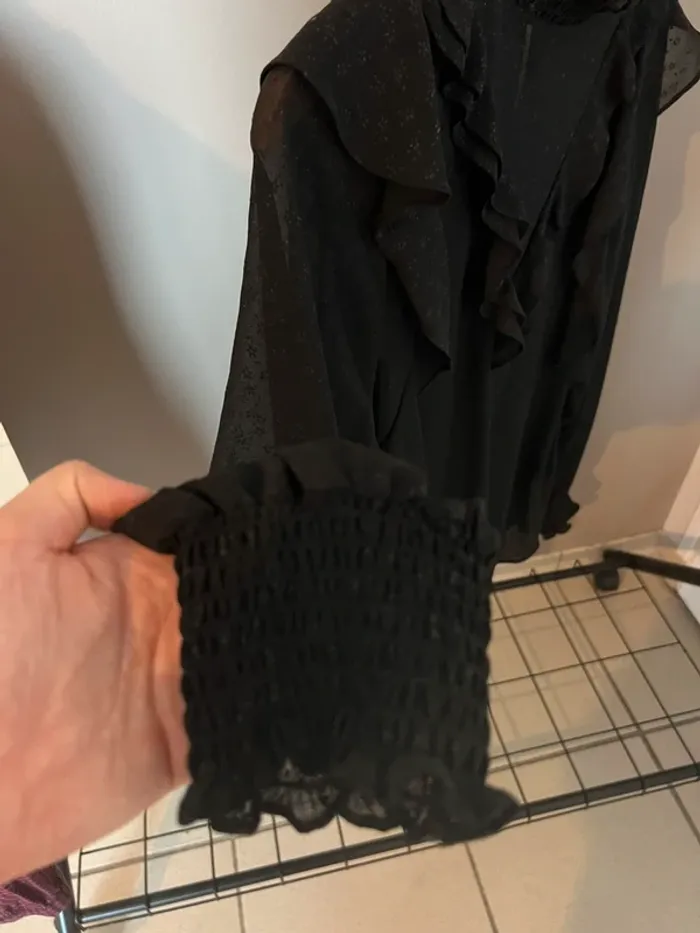 Chemise noire en voilage « BZB » - photo numéro 3