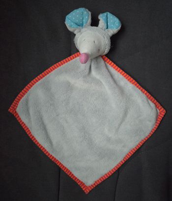 Doudou losange souris grise grelot - Action