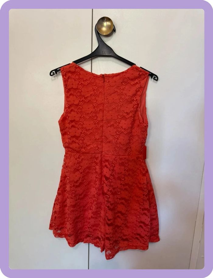 Robe à dentelle rose/orangé - photo numéro 2