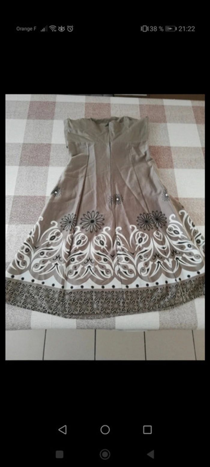 Robe bustier taupe taille S - photo numéro 5