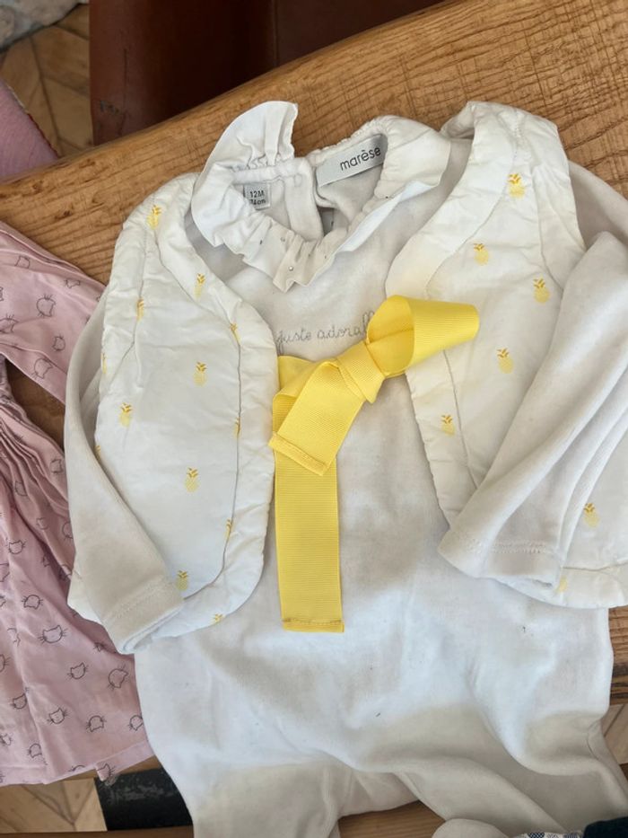 Lot vêtements 12 - 18 mois fille automne hiver gilet Zara rose petit bateau obaibi - photo numéro 3