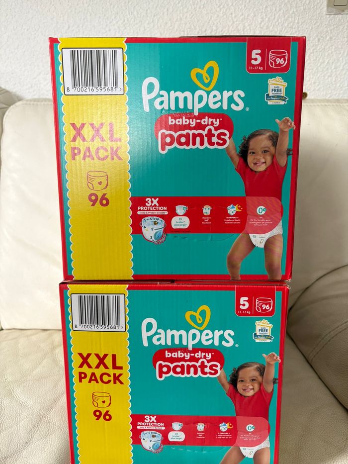 Lot de 2 Packs XXL 96 Couches-culottes (soit 192) Pampers Baby Dry pants Taille 5 (11-17 kg) - photo numéro 5