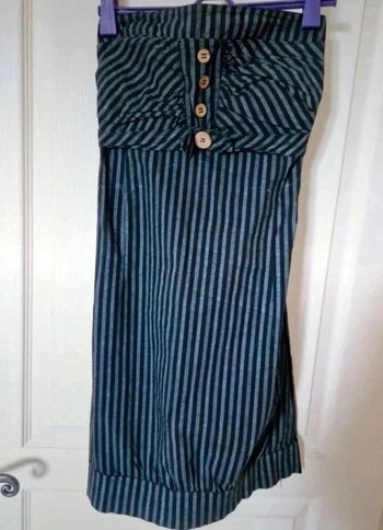 Robe bustier noire et grise