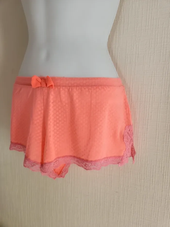 Short de pyjama Undiz corail avec dentelle taille S - photo numéro 3