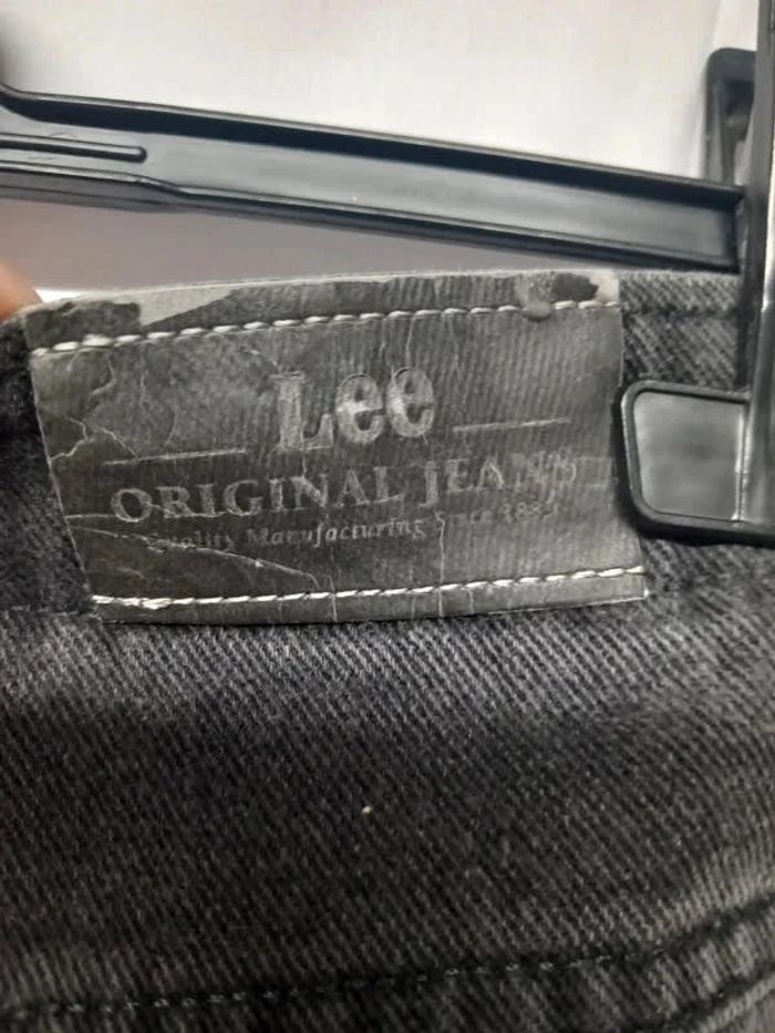 Jeans taille haute Lee Noir en coton - photo numéro 3