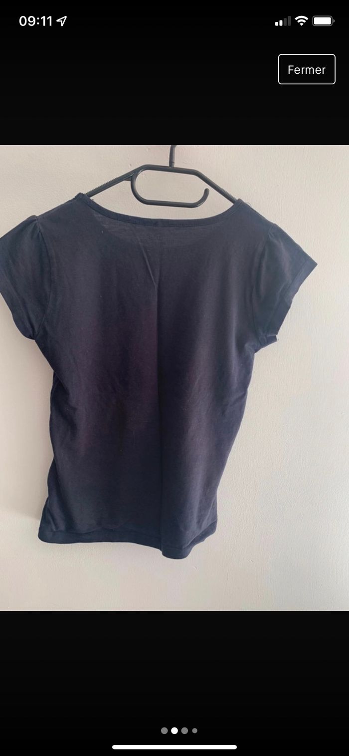 Tee-shirt tropical bleu marine - 12 ans fille - photo numéro 2