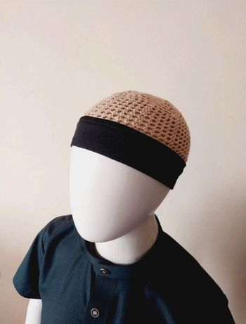 Chachiya / Chachia égyptienne enfants beige chocolat 🇪🇬