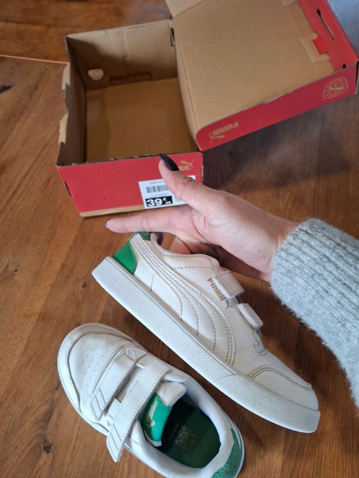 Basket puma taille 32 blanc et vert fille ou garçon mixte - photo numéro 10