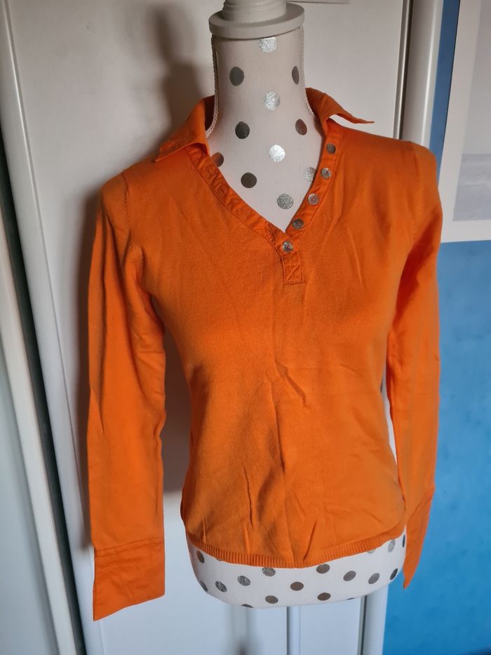 Pull fin orange / Taille M