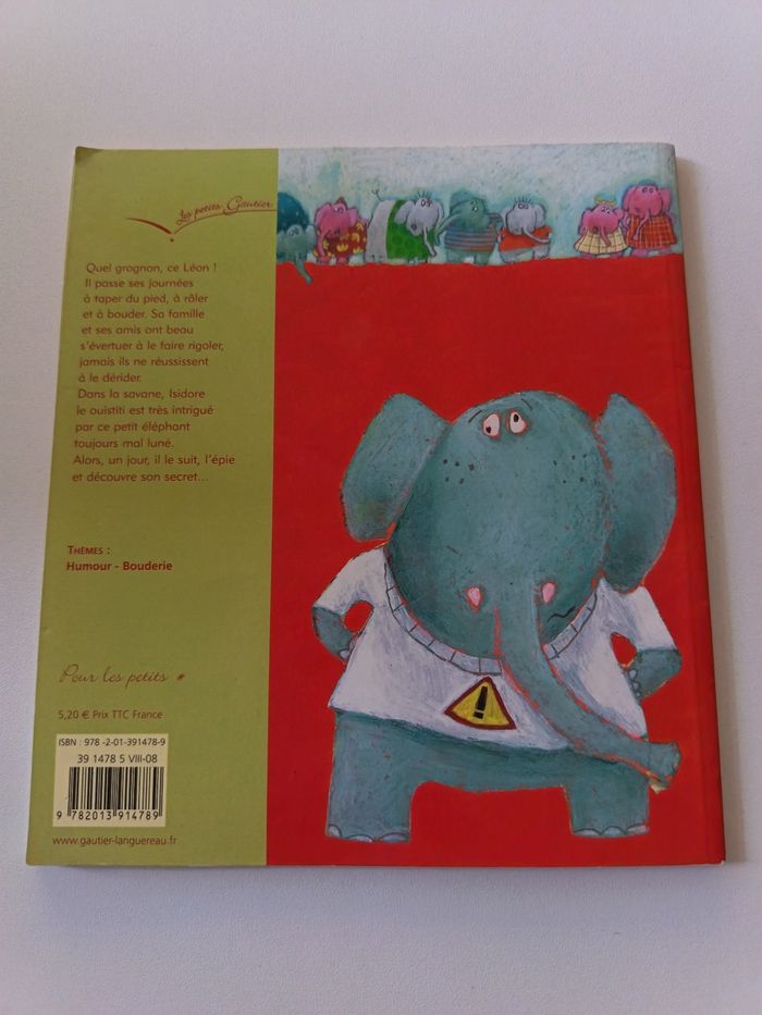 Livre " Léon le petit éléphant grognon" - photo numéro 2