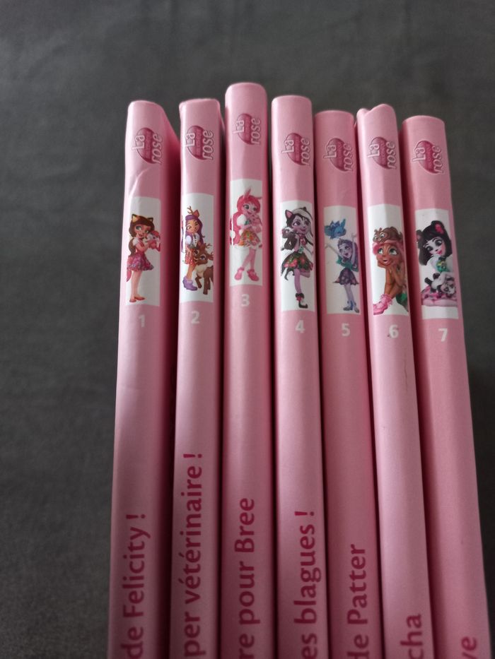 Lot 7 livre bibliotheque rose enchantimals - photo numéro 2
