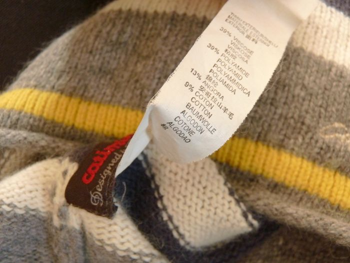 Bonnet Fille angora Catimini T.3 6 ans TBE gris blanc bleu accessoire mode hiver - photo numéro 3