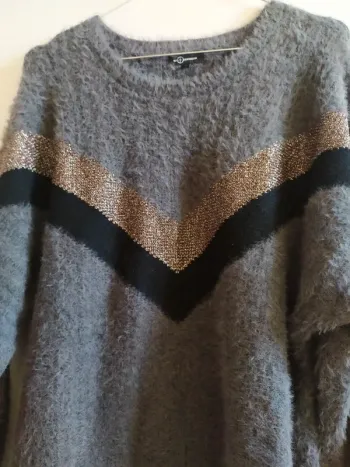 Pull doux gris