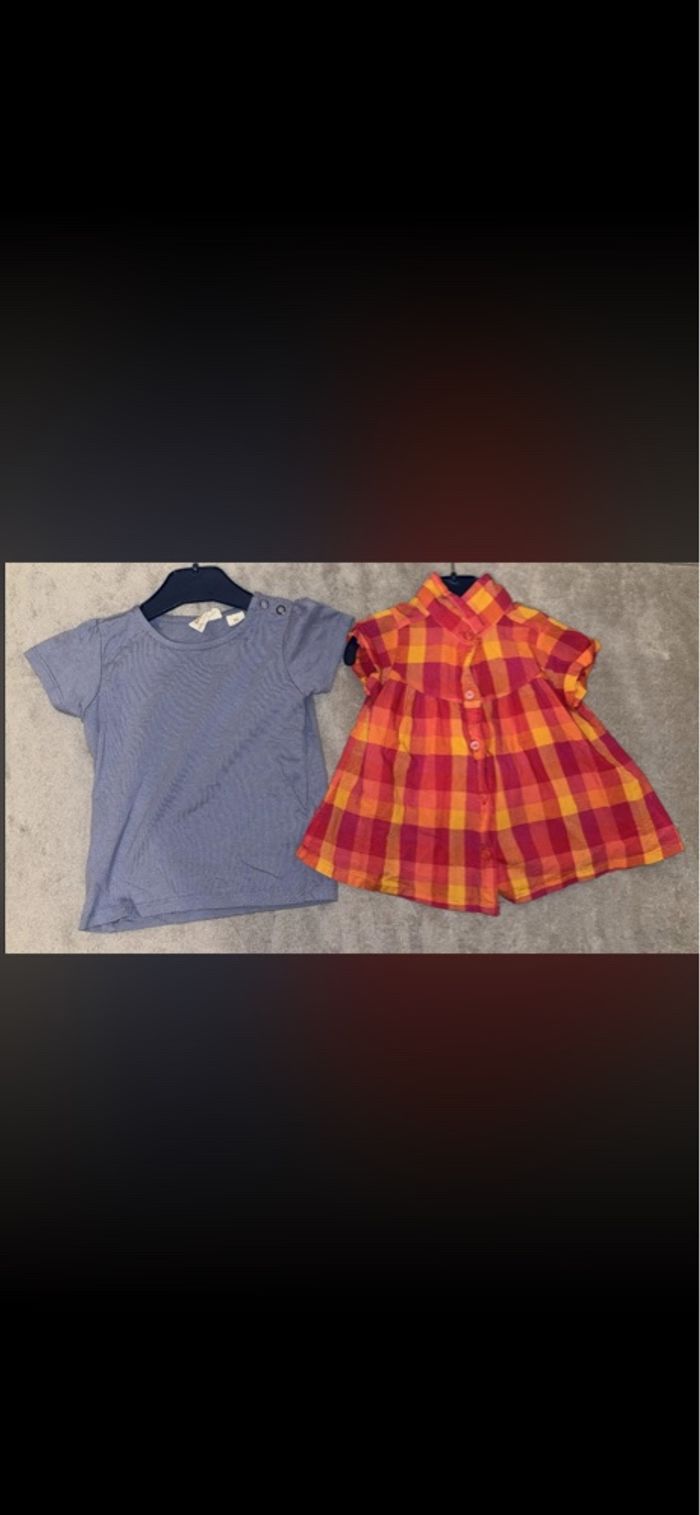 LOT 24 PIÈCES DE VÊTEMENTS FILLE 12 MOIS - photo numéro 1