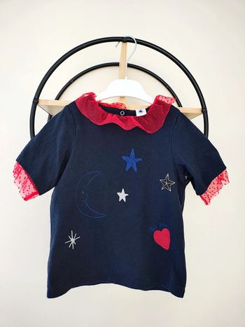 6 ans haut teeshirt été petit bateau ( porte 1 fois)
