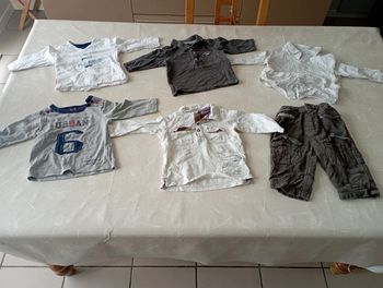 Lot 6 pièces automne hiver 9 mois marques diverses