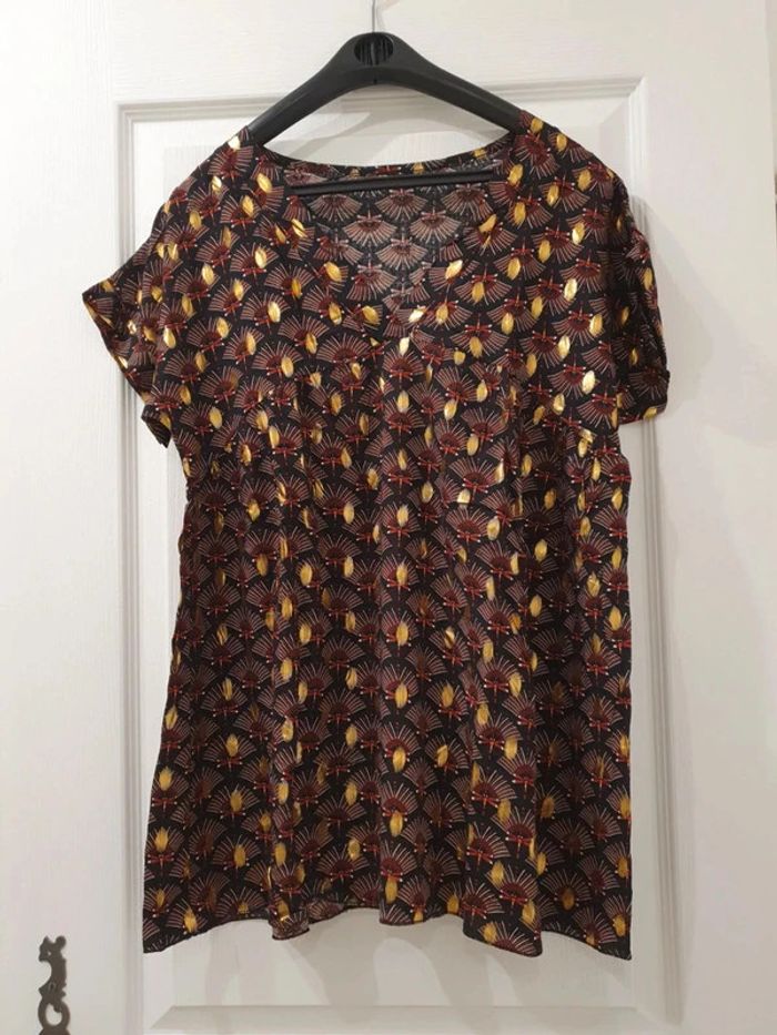 Blouse viscose dorée - Taille L - photo numéro 3