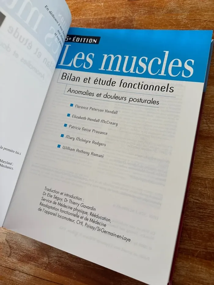 Livre les muscles, bilan et étude fonctionnelle, anomalie et douleur posturale - photo numéro 5